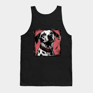 Retro Art Dalmatian dog Dog Lover Tank Top